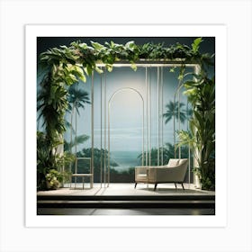 Illuminate The Scene With A Picturesque Modern Tropical Frame Blooming With An Array Of Vividly Hue (2) Art Print