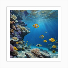 Dazzling Coral Reef Exploration Coral Reef Art Print