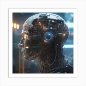 Futuristic Portrait 5 Art Print