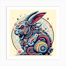 Robot Bunny Art Print