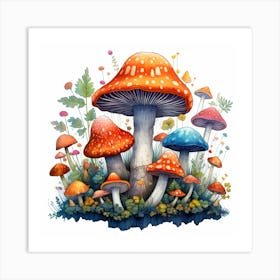 Mushroom Painting 1 Art Print