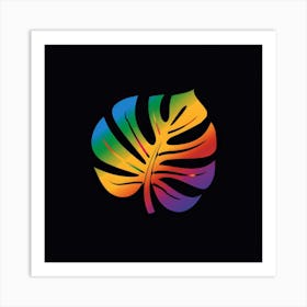 Rainbow Leaf Art Print