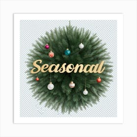 Seasonal Wreath Art Print