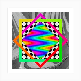 Rainbow Squares 2 Art Print