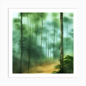 Foggy Forest Art Print