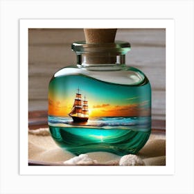 Ship In A Bottle 9 Art Print