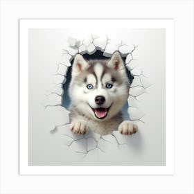 Husky Puppy Art Print