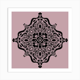 Scandinavian lace folk art Art Print