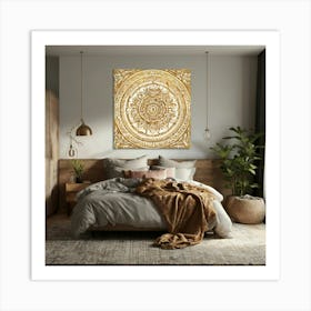 Gold Mandala Art Print