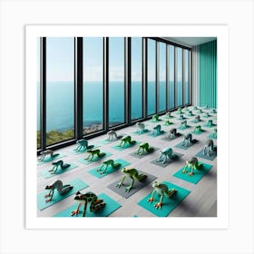 Yoga On The Beach Art Print