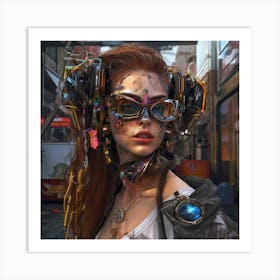 Futuristic Girl 2 Art Print