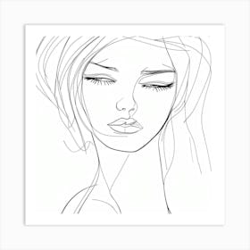 Drawing Of A Woman Art Print