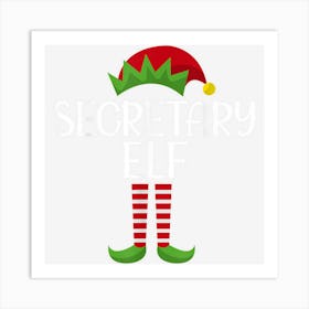 Secretary Elf Family Matching Group Christmas Party Pajama Art Print