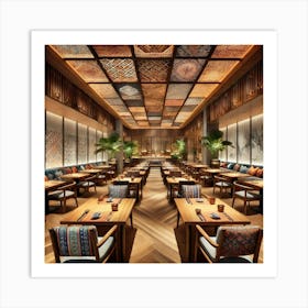 The Main Dining Area Of The Unity Table, A Moder Art Print