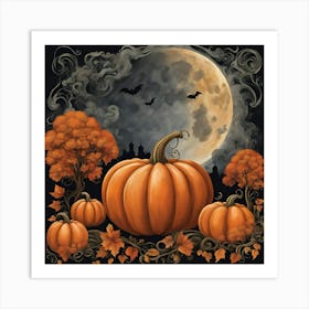 Halloween Monn Art Print