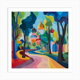 Abstract Park Collection Gorky Park Moscow Russia 2 Art Print