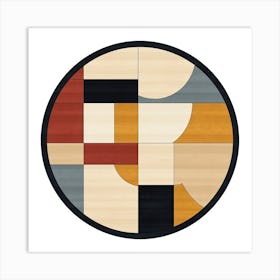 Circles in Harmony: Mid Century Geometric Reverie Art Print