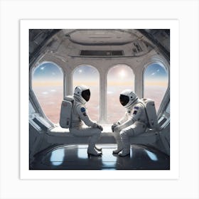 Astronauts In Space 3 Art Print