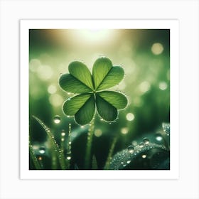 A four-leaf clover 3 Art Print