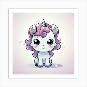 Cute Unicorn 446 Art Print