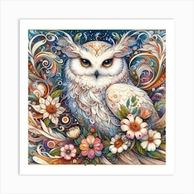 A Snowy Owl 3 Art Print