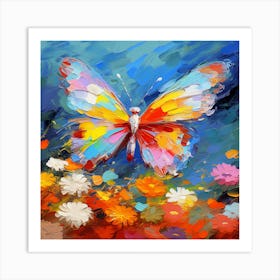 Butterfly On A Flower 1 Art Print