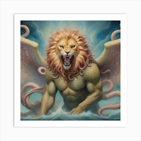 Octopus Lion Art Print