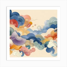 Abstract Clouds Art Print