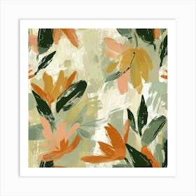 Abstract Floral Pattern 6 Art Print