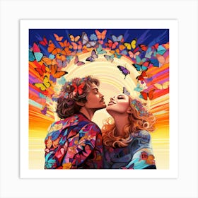 Butterfly Kiss 1 Art Print