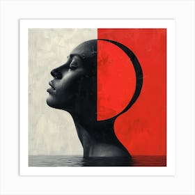 Black And Red - woman's face, city wall art, colorful wall art, home decor, minimal art, modern wall art, wall art, wall decoration, wall print colourful wall art, decor wall art, digital art, digital art download, interior wall art, downloadable art, eclectic wall, fantasy wall art, home decoration, home decor wall, printable art, printable wall art, wall art prints, artistic expression, contemporary, modern art print, Art Print