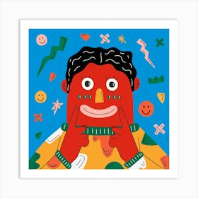 Turn That Frown Upside Down Square Art Print