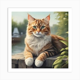 Coon Cat Art Print