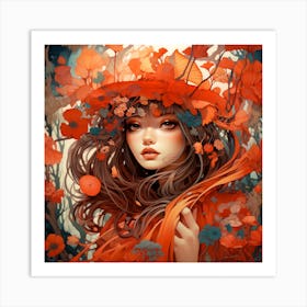 Autumn Girl 1 Art Print