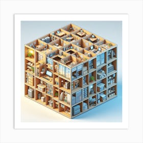 Office Cube 1 Art Print