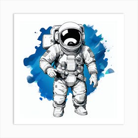 Astronaut In Space 7 Art Print