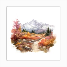 Autumn Landscape Painting 2 Art Print