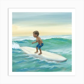 Child Surfing Art Print