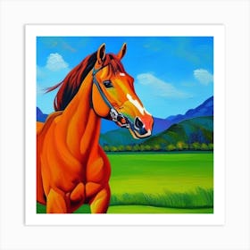 Cute Horse Art Print