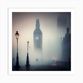 London In Fog Art Print