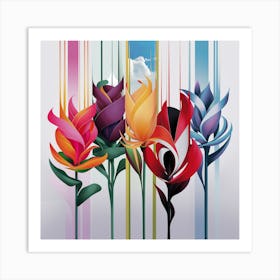 Colorful Flowers 2 Art Print