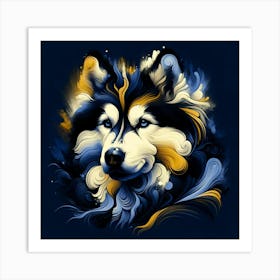 Siberian Husky 01 Art Print