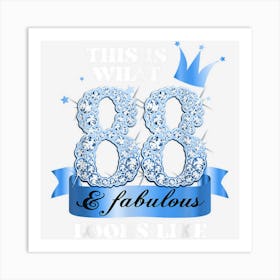 88 & Fabulous I Blue Black Party Group Candid Photo Outfit Art Print