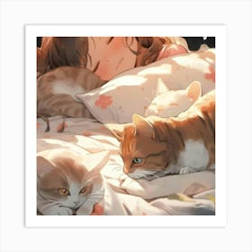 Cute Cats Art Print