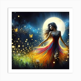 Fairy Girl In The Meadow Art Print