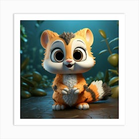 Cute Chipmunk 1 Art Print