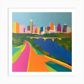 Abstract Travel Collection Austin Texas 3 Art Print