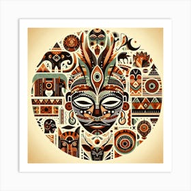 African Tribal Wall Art Art Print