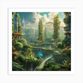 A.I. Blends with nature 8 Art Print