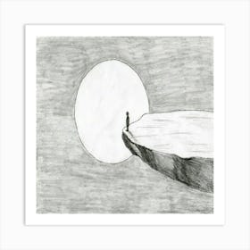 Man On A Cliff Art Print